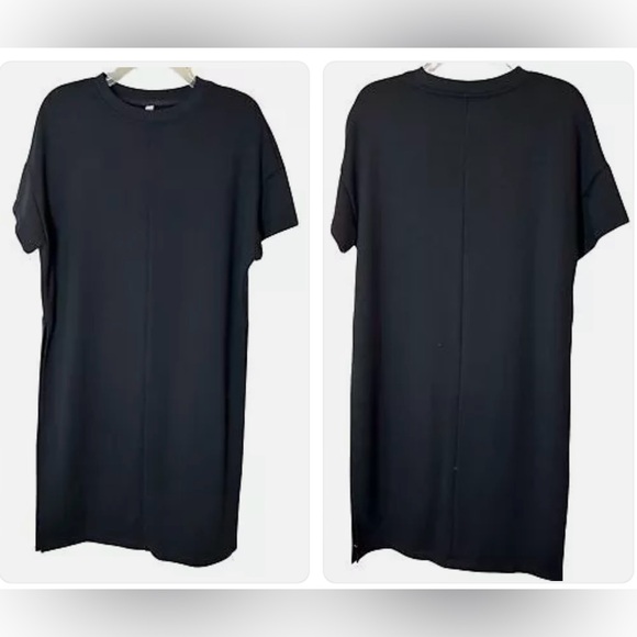 Athleta Sedona Sweatshirt Dress Black- Size Small - Picture 5 of 9